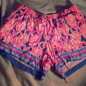 Lilly Pulitzer Shorts Flamingo Print